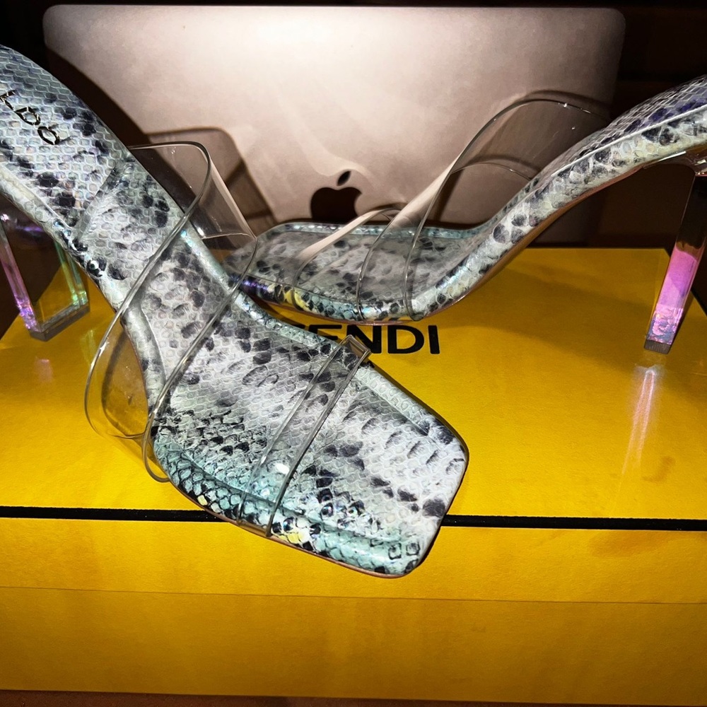 Aldo snake transparent heels